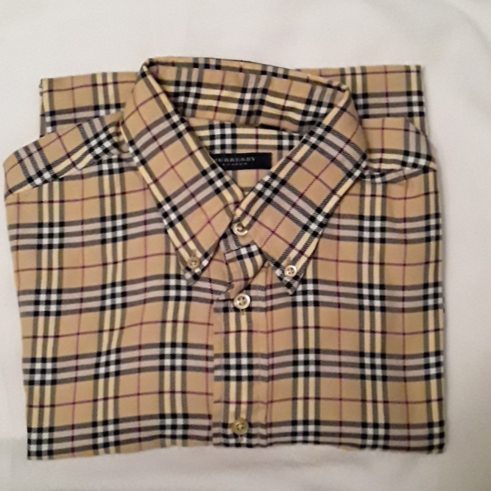 BURBERRY MEN'S SHORT SLEEVE SHIRT M